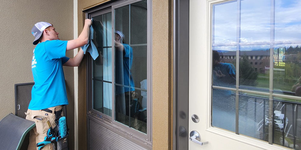 When cleaning hard water stains off windows, regular cleaners don't work because of the mineral deposits.