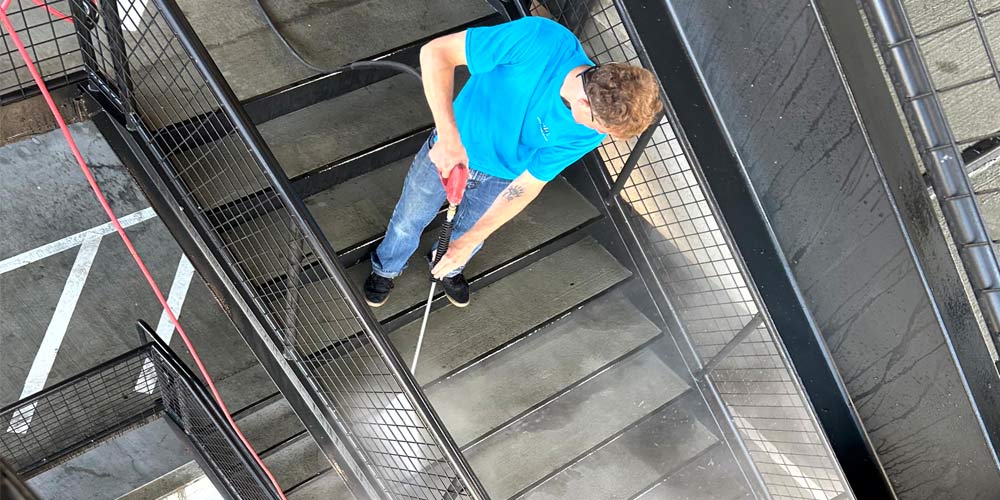 Commercial pressure washing can be done on many surfaces.